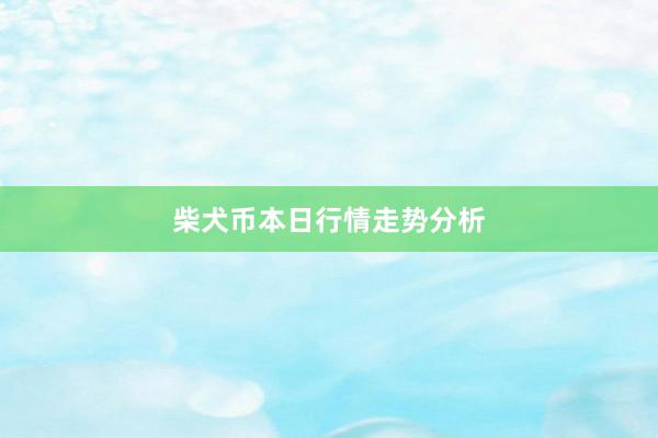 柴犬币本日行情走势分析